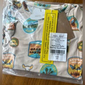 NWT Angel Dear Bamboo Baby Infant Pajamas Long Sleeve Set Baby Vegetables 6-12m